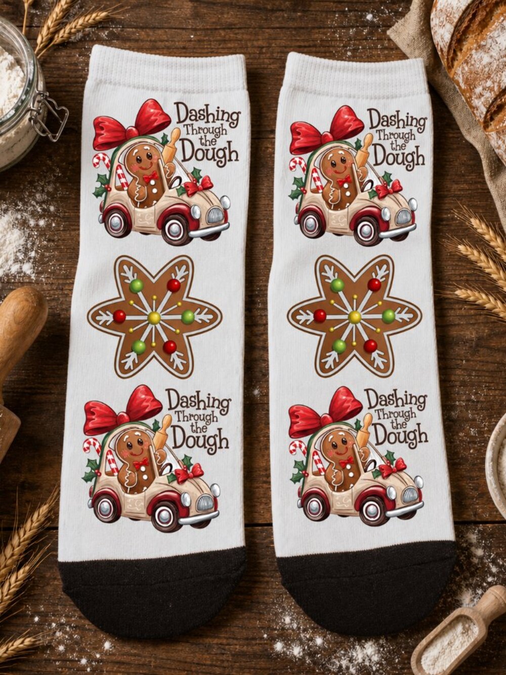 Dashing Through The Dough Ankle Socks